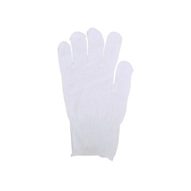 Guanti in cotone - misura 9 - bianchi - polsino bianco - 10 paia